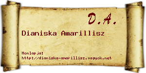 Dianiska Amarillisz névjegykártya